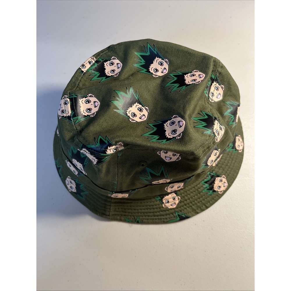 Hypland x‎ Hunter x Hunter Gon Allover Print Green Bucket Hat Brand New